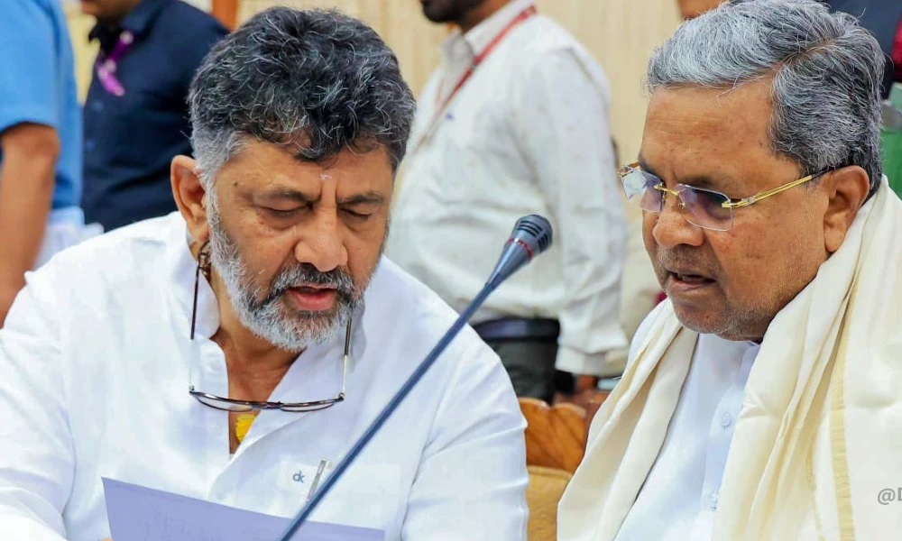 DCM DK Shivakumar and CM Siddaramaiah in Karnataka All party meeting