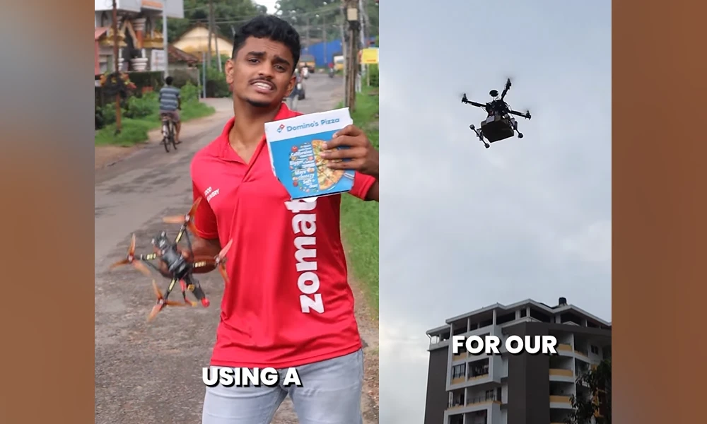 Viral Video: Zomato delivery agent develops drone to deliver food