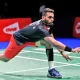 hs prannoy action with Australian Open