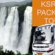 KSRTC Bus infront of Jog Falls and KSRTC Package tour to jog falls and Bharachukki falls
