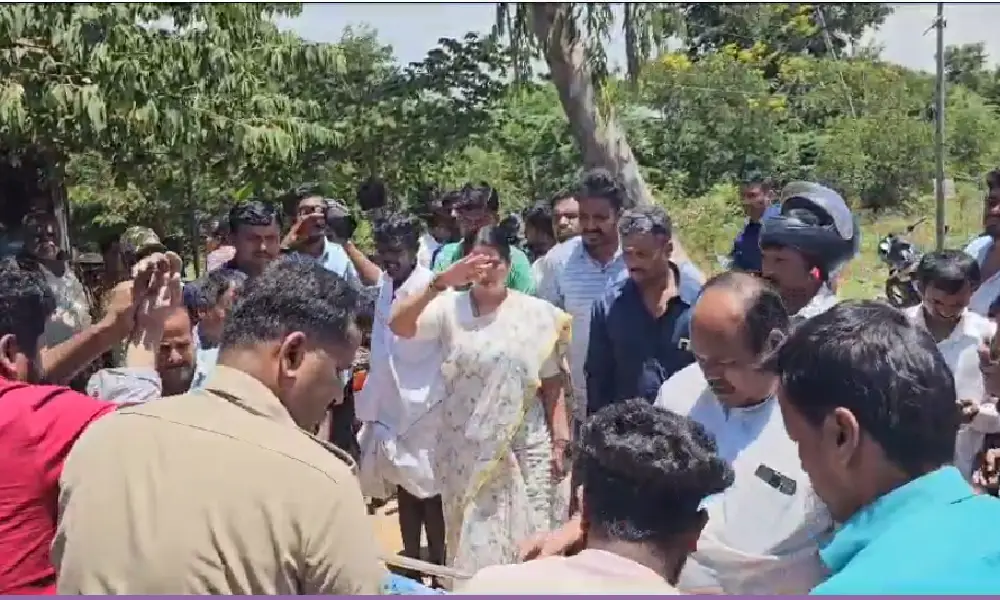 Lakshmi hebbalkar at accident site