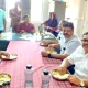 MLA G. Janardhana Reddy had lunch in the government school checked the quality of food at Gangavathi