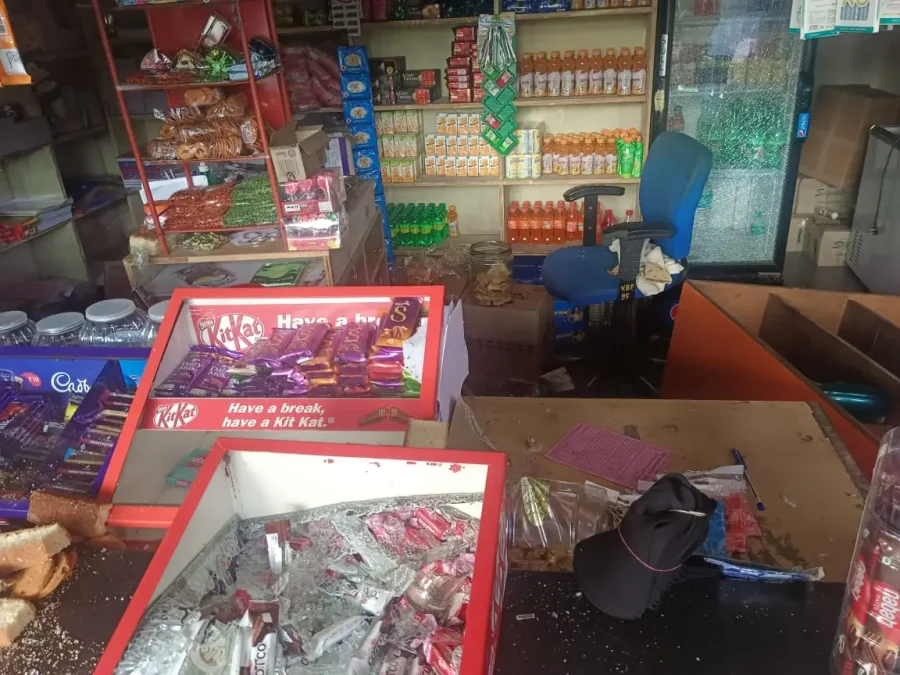 Shop attacked in Pandavapura