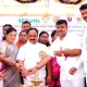 Minister D Sudhakar inaugurated a free health camp in Hiriyur