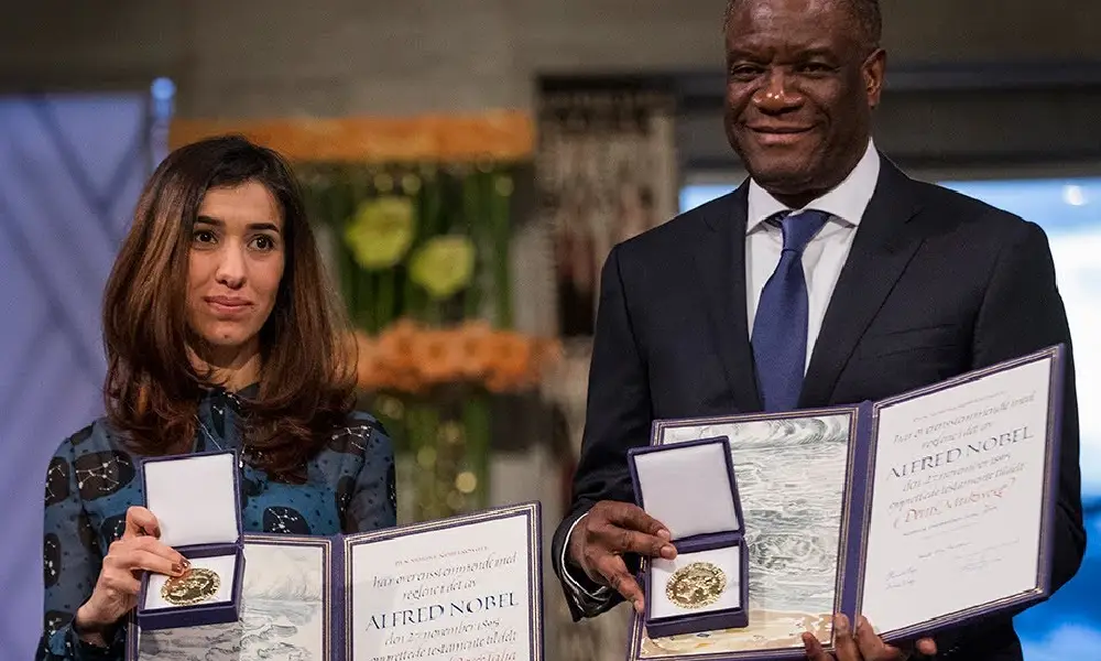  Nadia murad recieved Nobel peace prize