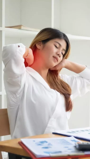 Pain pressure irritation in neck muscles Excessive Use Of Electronic Gadgets