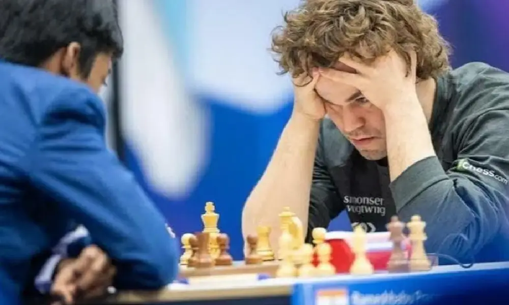  praggnanandhaa and Magnus Carlsen