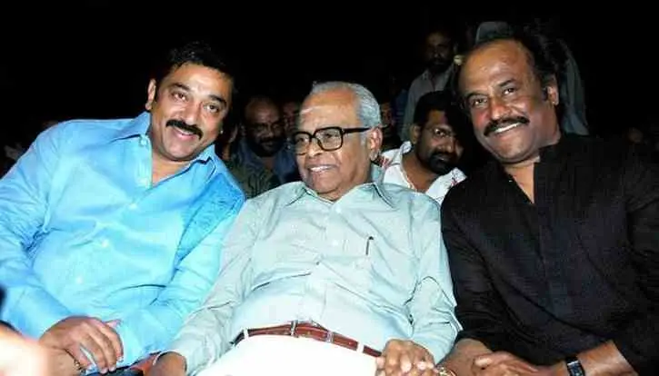 Rajani with Balachandar and Kamal Hasan