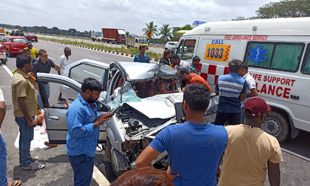 Car accident in ramanagar