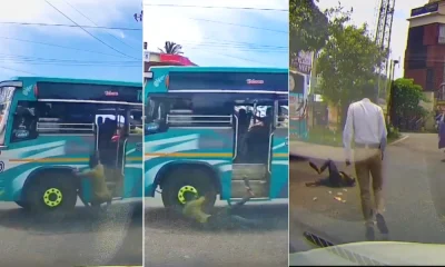 Bus Conductor‌ fall down