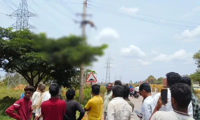 Death due to electric shock in Maluru