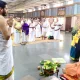 Shri Gangadharendra Saraswati Swamiji gave a pravachan in the chaturmasya vrata program