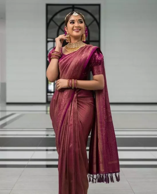 Traditional sarees are preferred