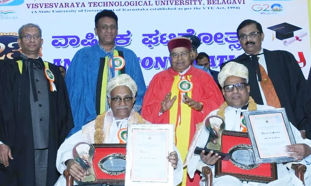 VTU convocation HS Shetty and AVS Murthy