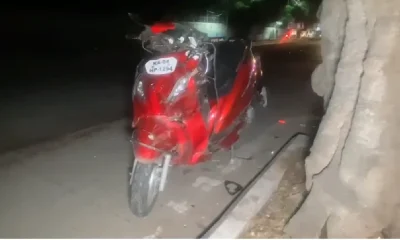 bike hit to tree