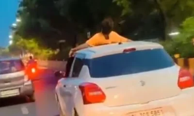 car stunt in noida