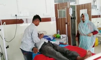 Elderly man hospitalised