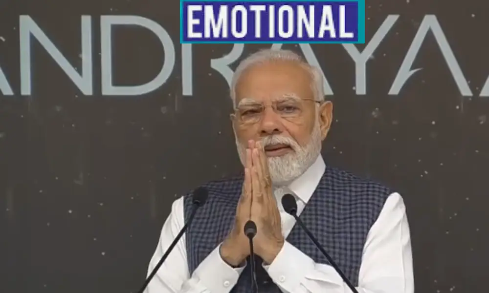 Modi gets Emotional at ISRO