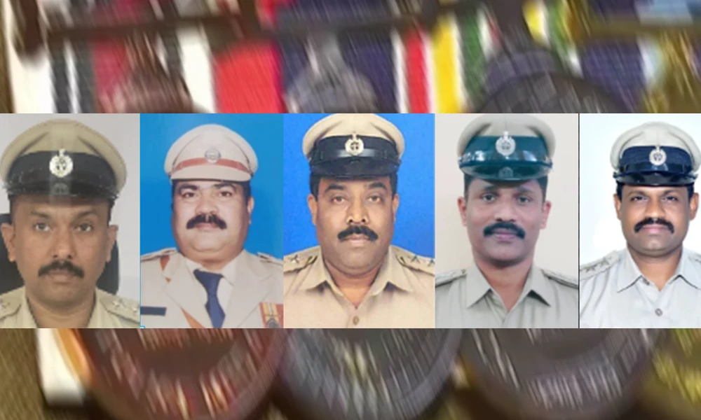 Police officers who receive Union Home Ministers Medal