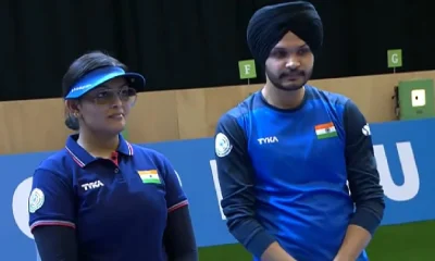 Indian shooters Sarabjot Singh and Divya TS won the silver medal