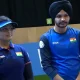 Indian shooters Sarabjot Singh and Divya TS won the silver medal