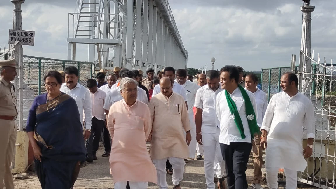 BJP Leaders in KRS Dam