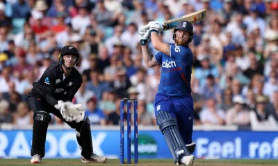 Ben Stokes acknowledges the crowd after falling for an England ODI