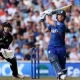 Ben Stokes acknowledges the crowd after falling for an England ODI