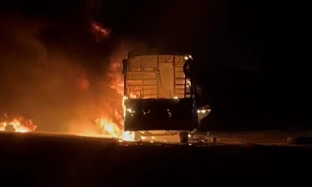 Bus Catches Fire