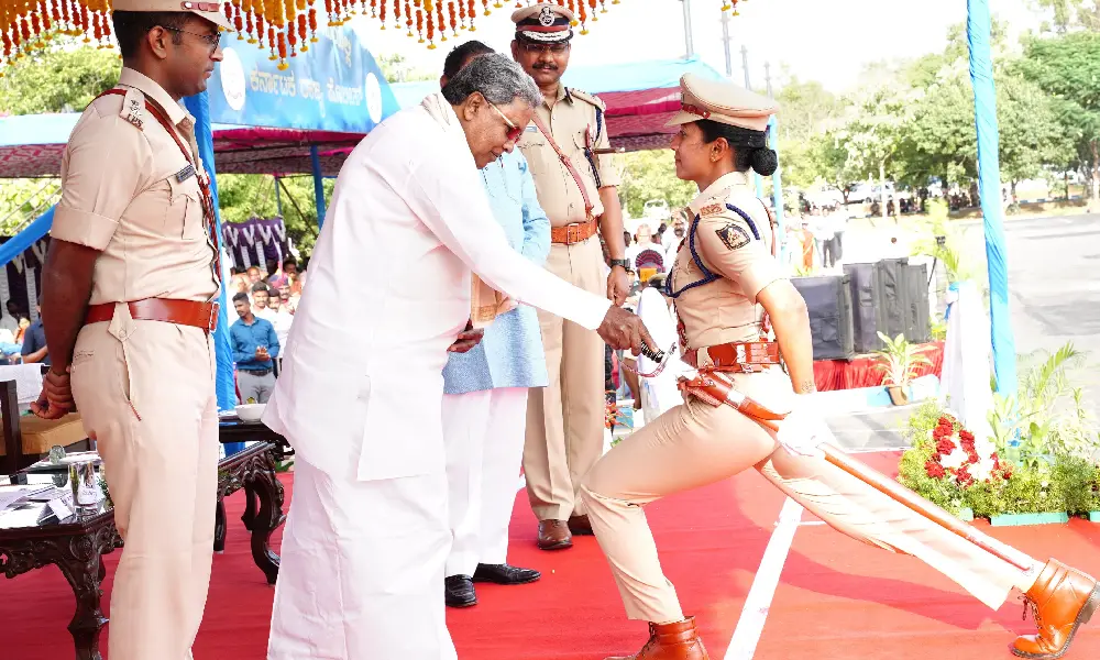 CM Siddaramaiah in  Karnataka Police academy programme