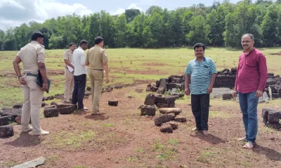 police visit the place of shiva temple