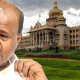 HD Kumaraswamy infront of vidhanasoudha