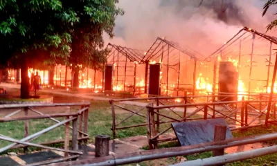 Koppala News Huge damage to resort due to accidental fire at Gangavathi