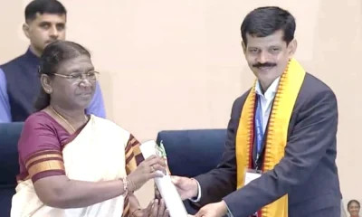 Sirsi Kannada Teacher Narayan Bhagwat was awarded the national level best teacher award