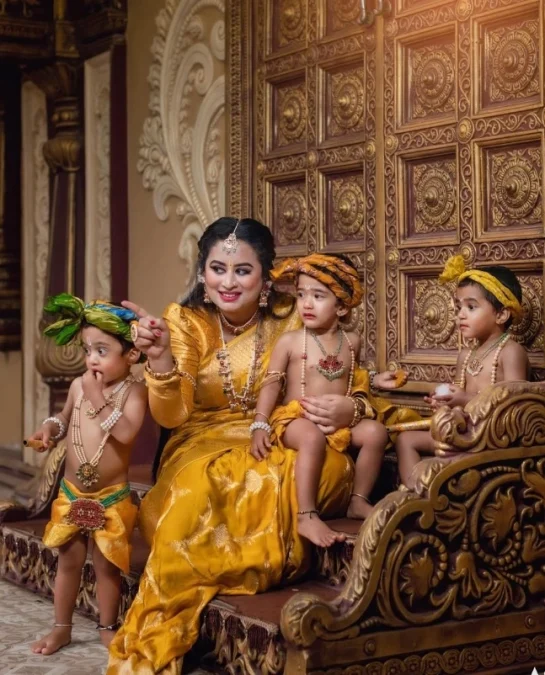 Krishna Janmashtami Theme Photoshoots, Savitha reddy, Mrs global universe 2019
