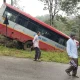 KSRTC bus falls into gorge after brake fails Passenger injured
