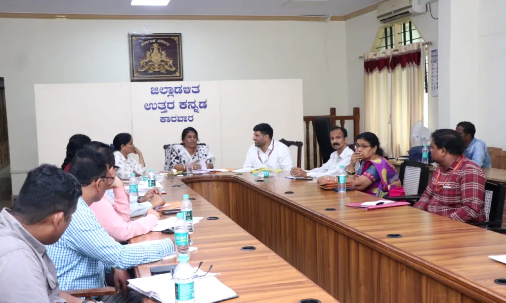 Uttara Kannada News Meeting on Amrita Kalash Yatra at Karwar Dc office