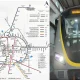yellow line metro route and Driver less metro running