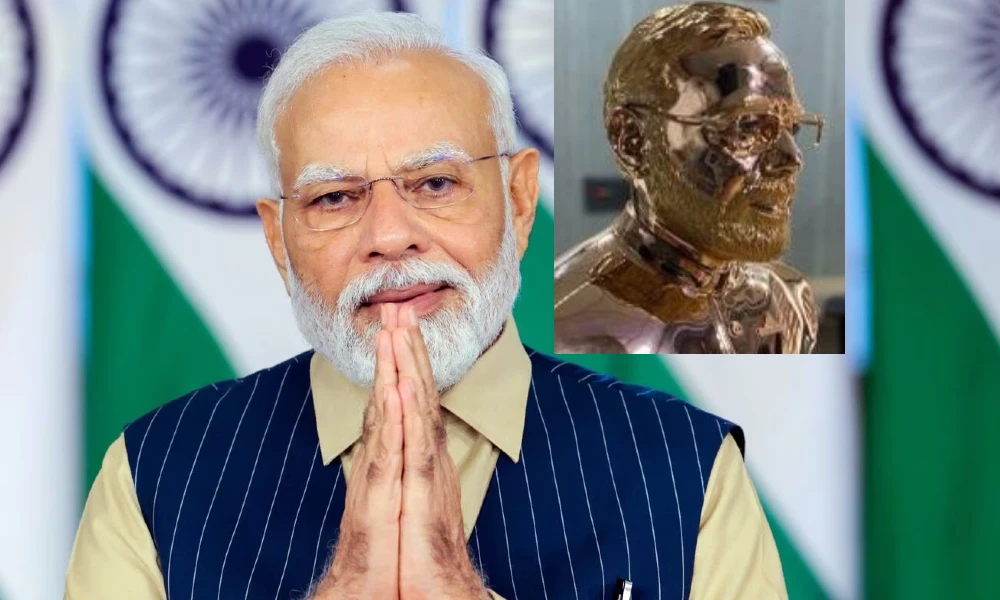 Narendra Modi Gold Bust