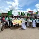 Protest in Honnali demanding not to release Cauvery water to TamilNadu
