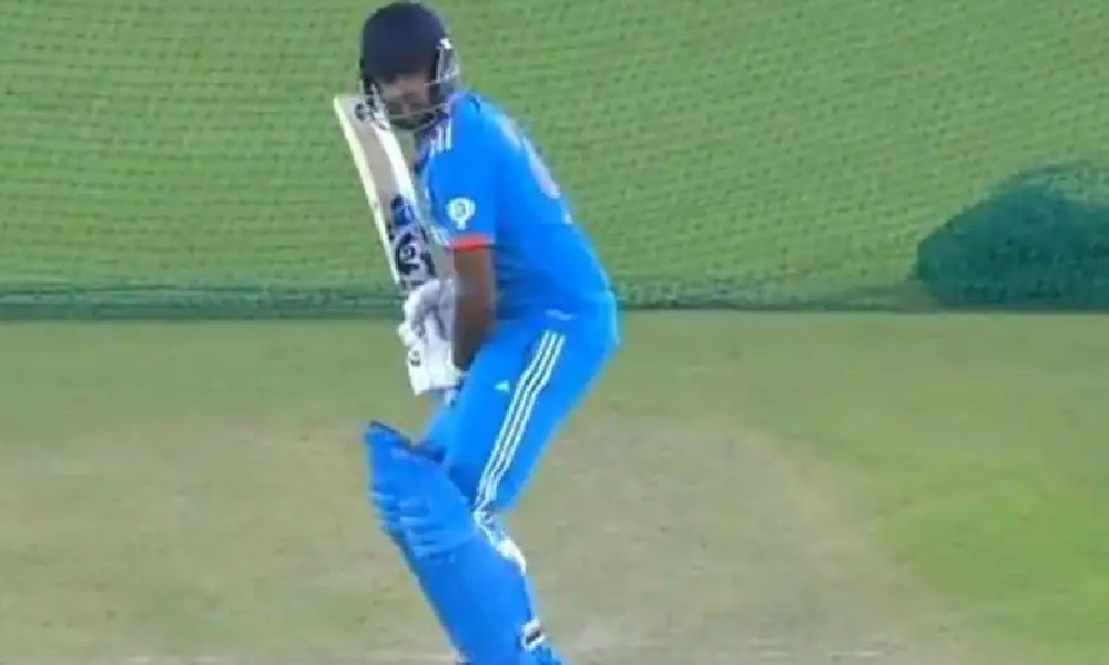 R Ashwin batting after 1st ODI vs Australia