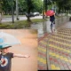 Child Enjoying Rain and Boy walking in rain