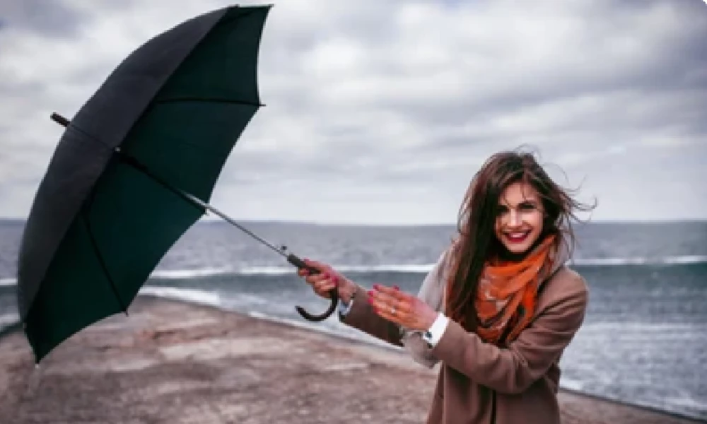 Girl holding Umbrella
