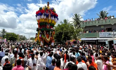 Davanagere News Sri Channappa Swami Rathotsava held at Honnali