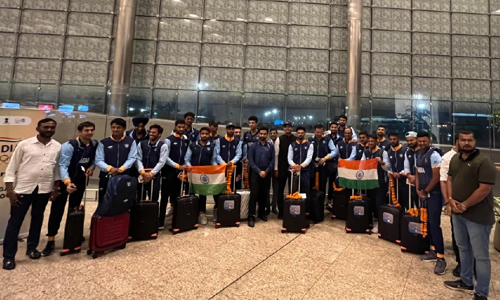 Team India have taken off from Mumbai airport,