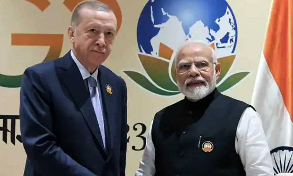 Turkey Prez Erdogan and PM Narendra Modi