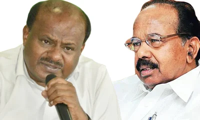 HD Kumaraswamy and Veerappa Moily talk war about Cauvery water dispute