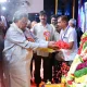 CM Siddaramaiah pays floral tributes to Vishwakarmas portrait