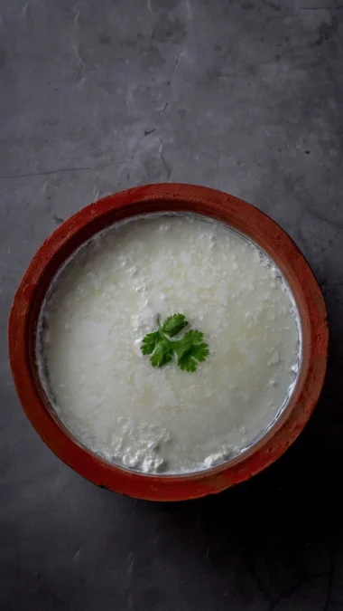 homemade curd in a clay pot Stomach Bloating Relief