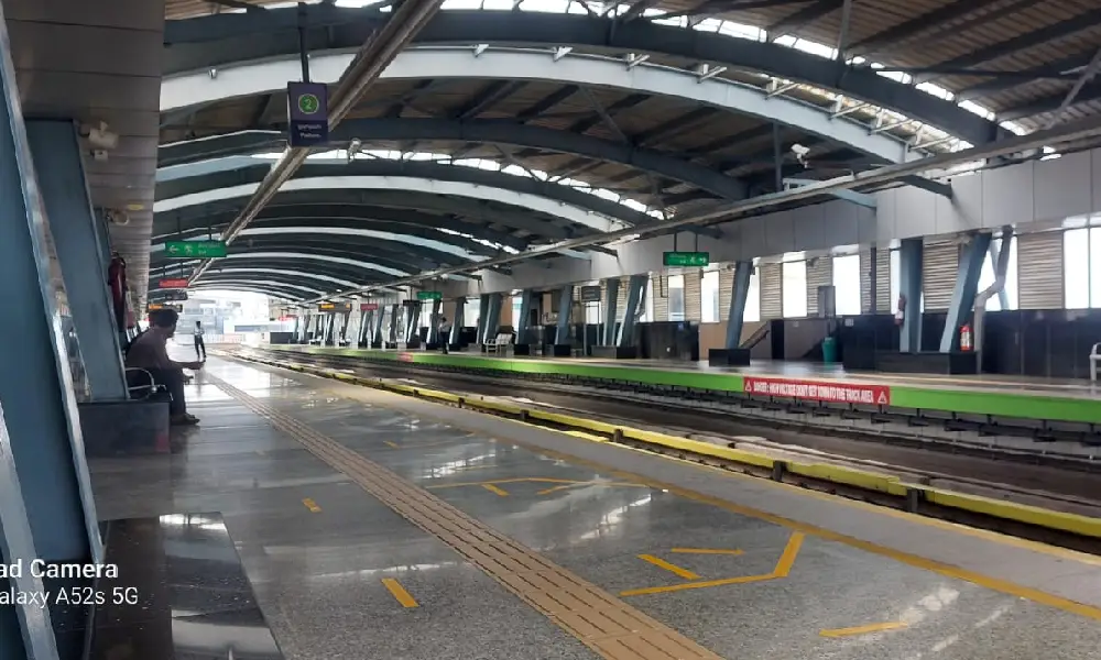 Metro station empty